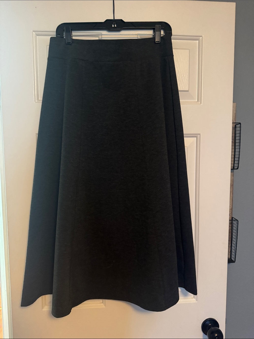 Women’s Dark Gray A-Line Midi Skirt